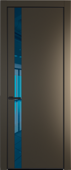 Межкомнатная дверь Profil Doors 18 PE Зеркало Blue Сэнд Черный матовый RAL9005