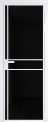 Алюминиевая дверь Profil Doors 9 AG Вайт Черный триплекс