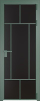 Алюминиевая дверь Profil Doors 10 AG Зеленый воск Монохром черный