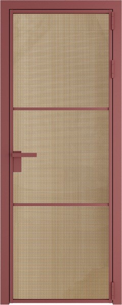 Алюминиевая дверь Profil Doors 13 AG Красный антрацит Кризет Золото