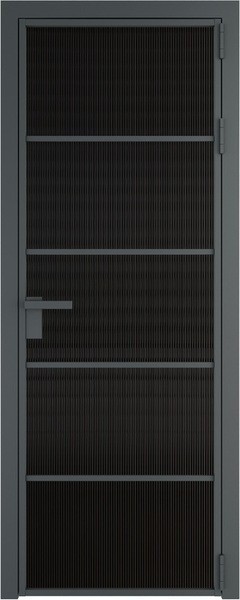 Алюминиевая дверь Profil Doors 14 AG Серая ночь Мору черное