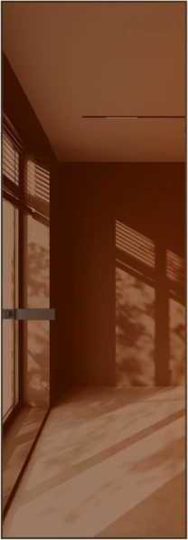 Алюминиевая дверь Profil Doors 1AGN ГЛЯНЕЦ Деорэ Коричневая нуга лак