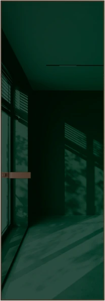 Алюминиевая дверь Profil Doors 1AGN ГЛЯНЕЦ Деорэ Темно-зеленый лак
