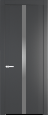 Межкомнатная дверь Profil Doors 1.8 P Монохром серебро (серебро матлак) Графит (Pantone 425С)
