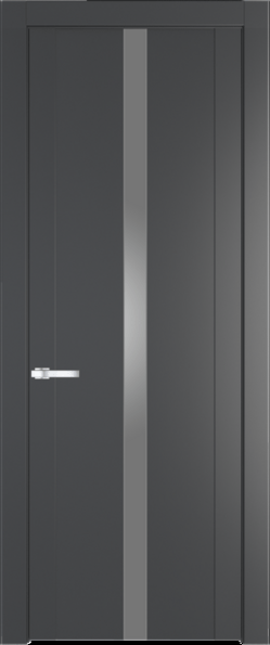 Межкомнатная дверь Profil Doors 1.8 P Монохром серебро (серебро матлак) Графит (Pantone 425С)