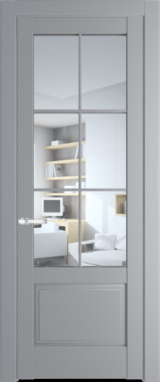 Межкомнатная дверь Profil Doors 4.2.2 (p.6) Смоки (RAL 870-02) Прозрачное