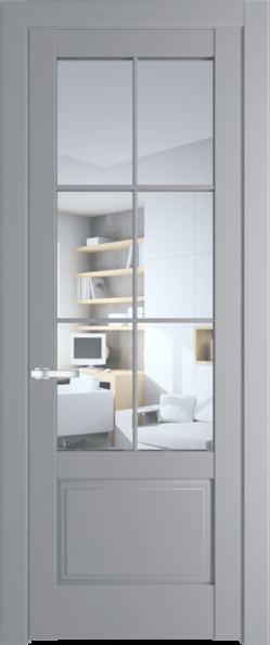Межкомнатная дверь Profil Doors 4.2.2 (p.6) Смоки (RAL 870-02) Прозрачное