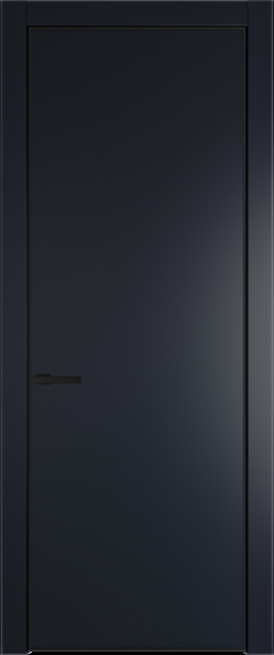 Межкомнатная дверь Profil Doors Orange 1 PE.O Нэви Блу (RAL 7016) Черный матовый RAL9005
