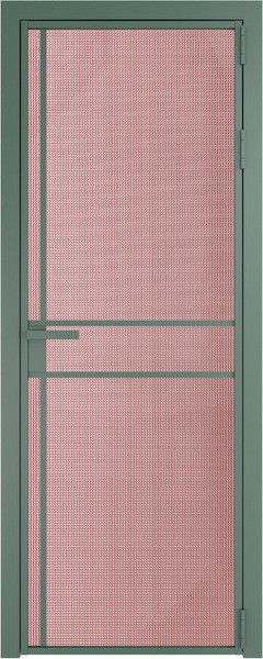 Алюминиевая дверь Profil Doors 9 AG Зеленый воск Кризет Розовый