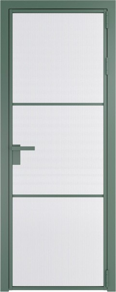 Алюминиевая дверь Profil Doors 13 AG Зеленый воск Мору белое