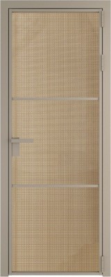 Алюминиевая дверь Profil Doors 13 AG Никель матовый Кризет Золото