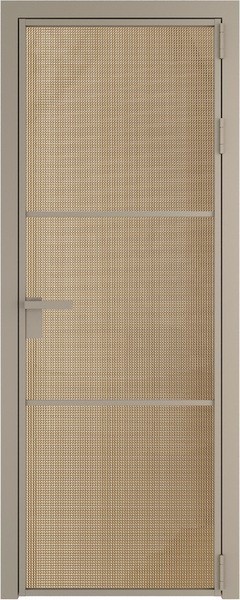 Алюминиевая дверь Profil Doors 13 AG Никель матовый Кризет Золото