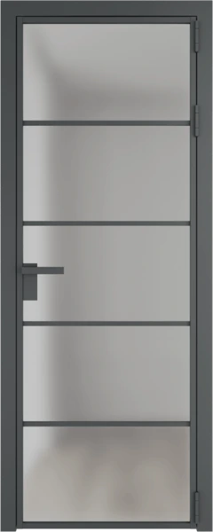 Алюминиевая дверь Profil Doors 14 AG Серая ночь Матовое