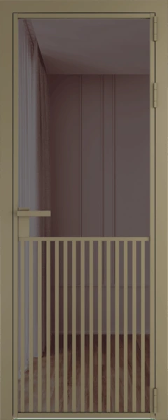 Алюминиевая дверь Profil Doors 15 AG Шампань Золотистая бронза