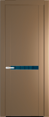 Межкомнатная дверь Profil Doors 1.4 P Зеркало синее Перламутр золото