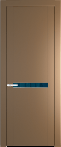 Межкомнатная дверь Profil Doors 1.4 P Зеркало синее Перламутр золото