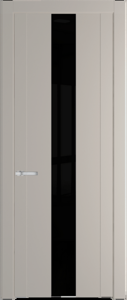 Межкомнатная дверь Profil Doors 1.9 P Lacobel Черный лак Сэнд