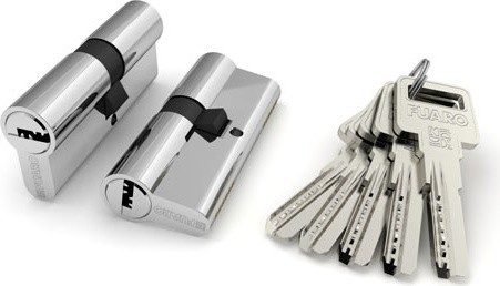 Цилиндровый механизм Fuaro (Фуаро) R600/100 mm (45+10+45) CP хром 5 кл.