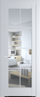 Межкомнатная дверь Profil Doors 4.1.2 (p.8) Вайт (RAL 110 96 02) Прозрачное