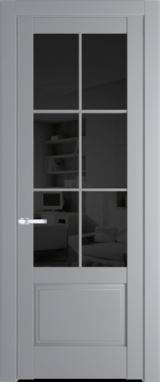 Межкомнатная дверь Profil Doors 4.2.2 (p.6) Смоки (RAL 870-02) Черное тонированное