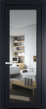 Межкомнатная дверь Profil Doors 1.1.2 PM Прозрачное Нэви Блу (RAL 7016)