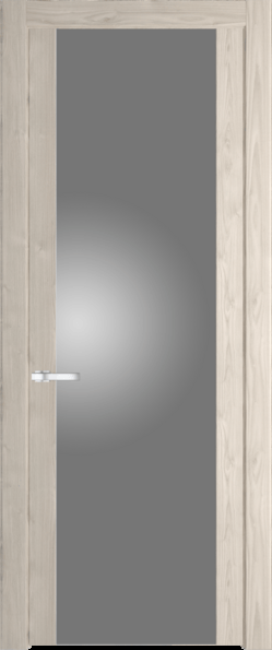 Межкомнатная дверь Profil Doors 1.7 N Монохром серебро (серебро матлак) Каштан светлый