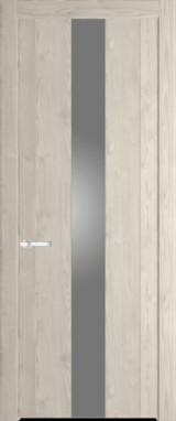 Межкомнатная дверь Profil Doors 1.9 N Монохром серебро (серебро матлак) Каштан светлый