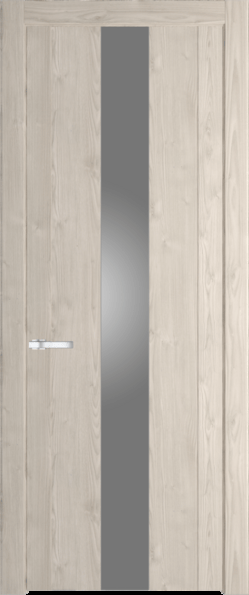 Межкомнатная дверь Profil Doors 1.9 N Монохром серебро (серебро матлак) Каштан светлый