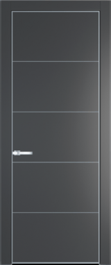 Межкомнатная дверь Profil Doors 15 PA Серебро Графит (Pantone 425С)