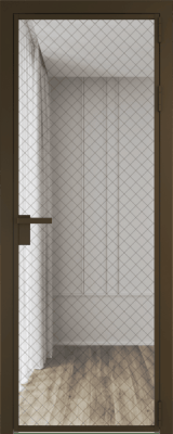 Алюминиевая дверь Profil Doors 1 AG Деорэ Ромб черный
