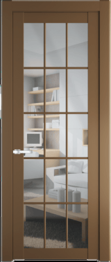 Межкомнатная дверь Profil Doors 1.1.2 (p.15) Прозрачное Перламутр золото