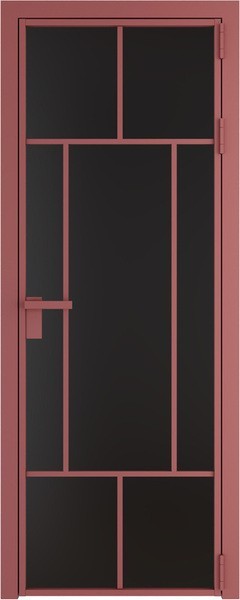 Алюминиевая дверь Profil Doors 10 AG Красный антрацит Монохром черный