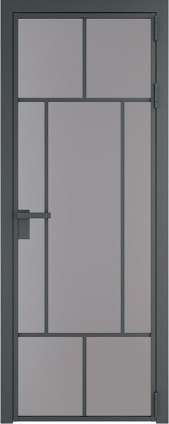 Алюминиевая дверь Profil Doors 10 AG Серая ночь Монохром серый