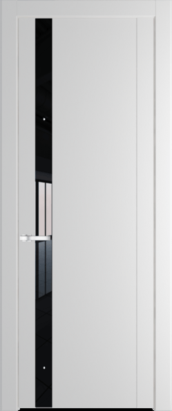 Межкомнатная дверь Profil Doors 1.2 P Lacobel Черный лак Крем Вайт (RAL 120-02)