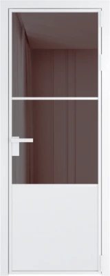 Алюминиевая дверь Profil Doors 20 AG Вайт Золотистая бронза