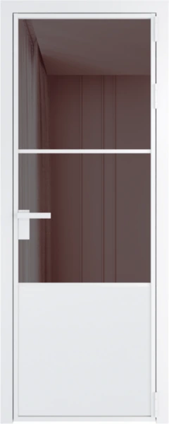 Алюминиевая дверь Profil Doors 20 AG Вайт Золотистая бронза