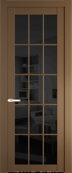 Межкомнатная дверь Profil Doors 1.1.2 (p.15) Черное тонированное Перламутр золото
