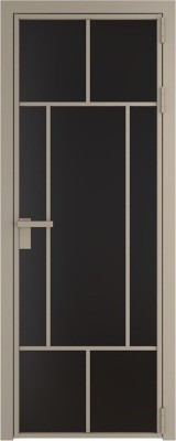 Алюминиевая дверь Profil Doors 10 AG Никель матовый Монохром черный