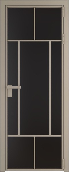 Алюминиевая дверь Profil Doors 10 AG Никель матовый Монохром черный