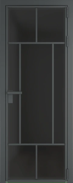 Алюминиевая дверь Profil Doors 10 AG Серая ночь Тонированное матовое