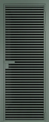 Алюминиевая дверь Profil Doors 12 AG Зеленый воск Черный триплекс