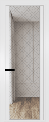 Алюминиевая дверь Profil Doors 2AGP Вайт Ромб черный