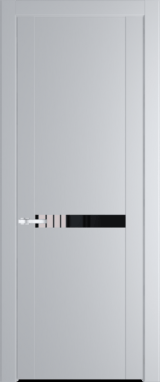 Межкомнатная дверь Profil Doors 1.4 P Lacobel Черный лак Лайт Грей (RAL 870-01)