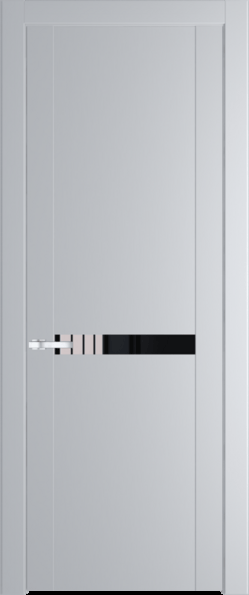 Межкомнатная дверь Profil Doors 1.4 P Lacobel Черный лак Лайт Грей (RAL 870-01)