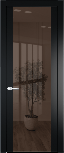 Межкомнатная дверь Profil Doors 1.7 P Зеркало бронзовое Блэк
