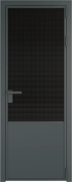 Алюминиевая дверь Profil Doors 19 AG Серая ночь Мору черное