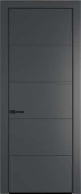 Межкомнатная дверь Profil Doors 15 PA Черный матовый RAL9005 Графит (Pantone 425С)