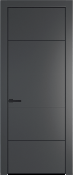 Межкомнатная дверь Profil Doors 15 PA Черный матовый RAL9005 Графит (Pantone 425С)
