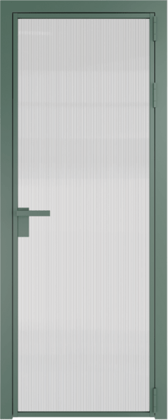 Алюминиевая дверь Profil Doors 1 AG Зеленый воск Мору осветленное