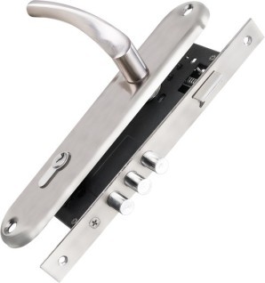 Замок Punto (Пунто) цилиндровый в комплекте с ручкой LOCKSET90.CRONA.4585-3 (KIT P90 4585/3 CRONA) SN мат.никель